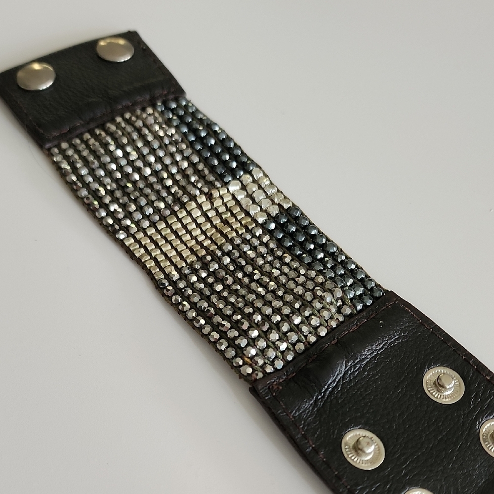Black and Silver Beaded Bracelet